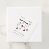 かわいいシンプル赤面ピンクスターモバイル赤ちゃんシャワー フェイバータグ (インサイチュ)