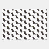 かわいいシンプル黒猫 ラッピングペーパーシート (正面2)