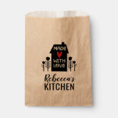 かわいいシンプル ラブハートのお家クラフト フェイバーバッグ (正面)