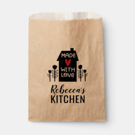 かわいいシンプル ラブハートのクラフト フェイバーバッグ