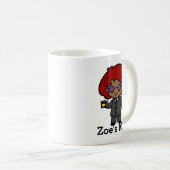 かわいいシークレットエージェントガール コーヒーマグカップ (正面右)