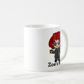 かわいいシークレットエージェントガール コーヒーマグカップ (正面右)