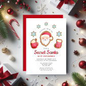 かわいいシークレットサンタクリスマスパーティー 招待状