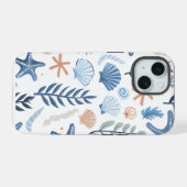 かわいいシーシェルヒトデ iPhone 15ケース (裏面横)