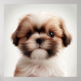 かわいいシーズー子犬の犬の肖像ポスターポスター(2) ポスター