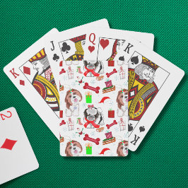 かわいいシーズー・クリスマスパターン トランプ