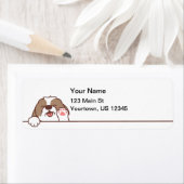 かわいいシーズー（犬）ズドッグ ラベル (インサイチュ)