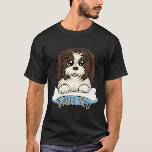 かわいいシーズー（犬）チズドッグ575 Tシャツ (正面)