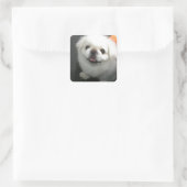 かわいいシーズー(犬)チュカメラを見て スクエアシール (バッグ)