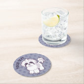 かわいいシーズー（犬）ツー ラウンドペーパーコースター (インサイチュ)