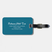 かわいいシーズー(犬)子犬パーソナライズアートラゲージタグ ラゲッジタグ (裏面横)