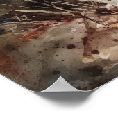 かわいいシーズー(犬)津犬アートプリントポスター ポスター (角)