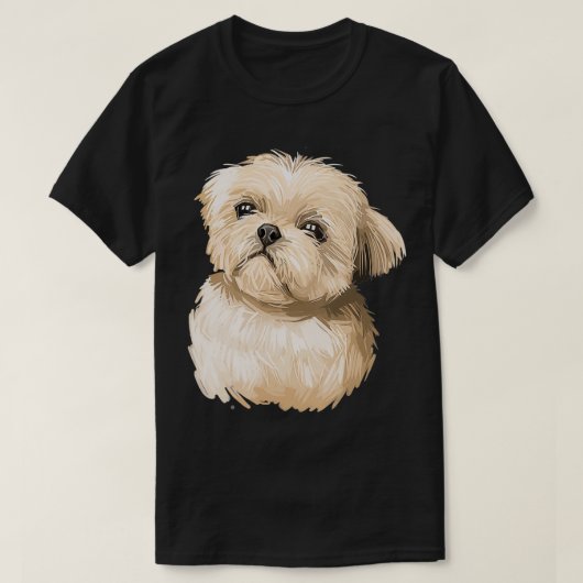 かわいいシーズー（犬）津犬ペットギフト Tシャツ (デザイン正面)