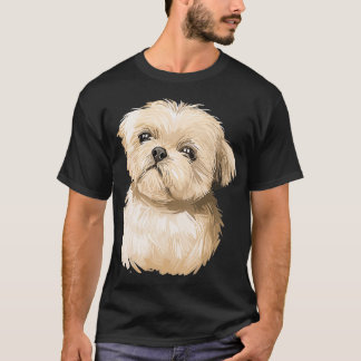 かわいいシーズー(犬)津犬ペットギフト Tシャツ