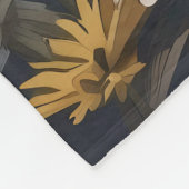 かわいいシーズー（犬）津犬ホワイトデイジー花 フリースブランケット (角)