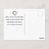 かわいいシーズー 誕生日おめでとう 子犬 犬 ポストカード (裏面)