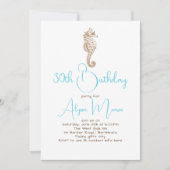 かわいいシーホースバースデーパーティ招待状 招待状 (正面)