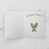 かわいいシーホースペアのバレンタイン シーズンカード (内部)