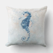 かわいいシーホース跳ね クッション (正面)