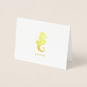 かわいいシーホース 箔カード (正面)