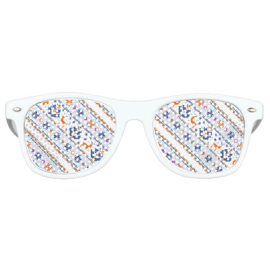 かわいいシームレスなクリスマス装飾パターン レトロサングラス (正面)