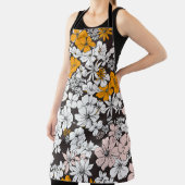 かわいいシームレスなディッツイ花柄。浮カラフル氷 エプロン (インサイチュ)