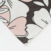 かわいいシームレスなディッツイ花柄。浮カラフル氷 フリースブランケット (角)