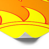 かわいいシームレスな太陽のパターン。ドードル手描き聖 ポスター (角)