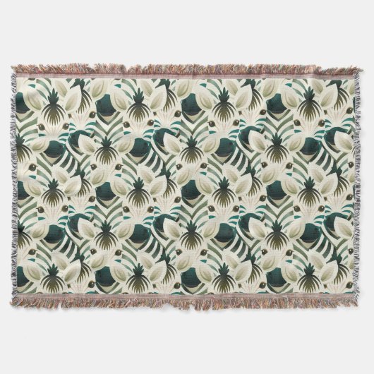 かわいいシームレスゼブラ。 スローブランケット (正面)