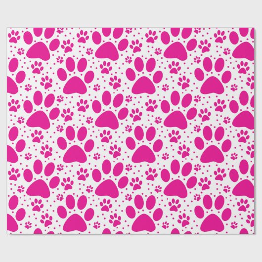 かわいいシームレスピンクポープリントホリデー ラッピングペーパー (フラット)