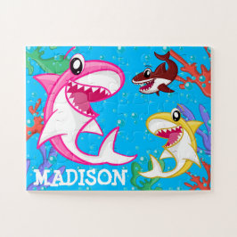 かわいいシーライフ動物サメ水中海子供 ジグソーパズル