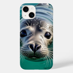 かわいいシールが頭を水から突き出す Case-Mate iPhone 14ケース