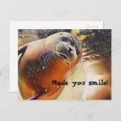 かわいいシールのポップ・アートの野生動物アートがあなたをスマイル ポストカード (正面/裏面)