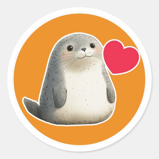 かわいいシールクラシックの丸シール ラウンドシール (正面)