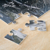 かわいいシールシーライオン写真水彩画 ジグソーパズル (側面)