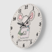 かわいいシールームマウス ラージ壁時計 (傾斜)