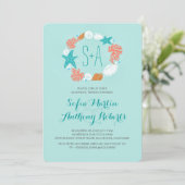 かわいいシー航海のリースのリハーサルディナー招待状 招待状 (スタンド正面)