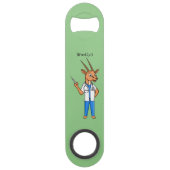 かわいいジェムスボックアンテロープのドクターアニメ スピード栓抜き (裏面)