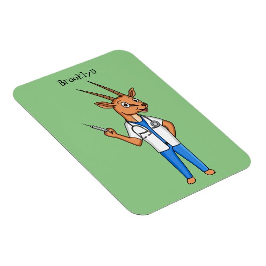 かわいいジェムスボックアンテロープのドクターアニメ マグネット (右側)