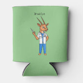 かわいいジェムスボックアンテロープのドクターアニメ 缶クーラー (正面)