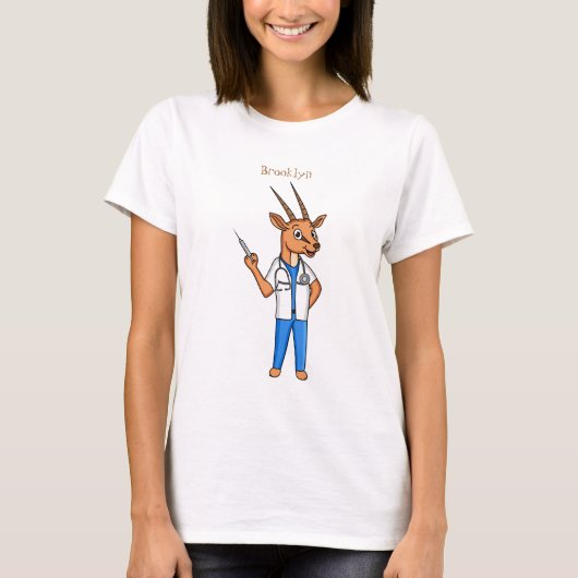 かわいいジェムスボックアンテロープのドクターアニメ Tシャツ (正面)