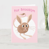 かわいいジェルボアの漫画の誕生日パーソナライズされた カード (正面)