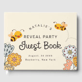 かわいいジェンダーが何を明らかにするパーティー ゲストブック (正面)