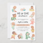 かわいいジェンダーになるベビーとは何か 招待状 (正面)