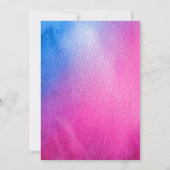 かわいいジェンダー・リビール・ウォーターカラー・ポップシクル 招待状 (裏面)