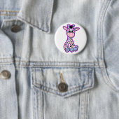 かわいいジェンドルフルードプライドフラッグGiraffeピンクパープル 缶バッジ (インサイチュ)