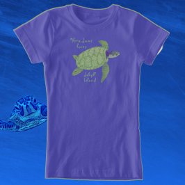 かわいいジキル島フロリダシーカメTシャツ Tシャツ