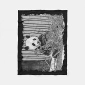 かわいいジャイアントパンダのクマ フリースブランケット (正面)