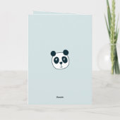 かわいいジャイアントパンダクマ赤ちゃんシャワー招待状 サンキューカード (裏面)