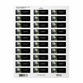 かわいいジャイアントパンダ、ブラック差出人住所ラベル ラベル (フルシート)